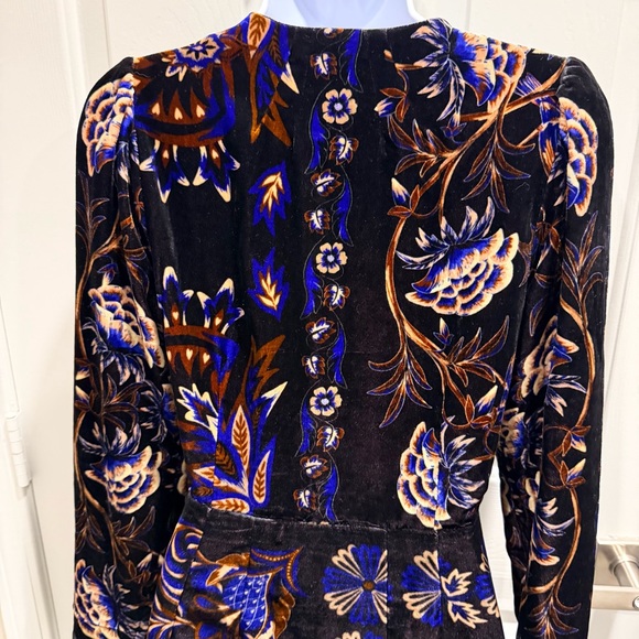 Farm Rio Black Arabesque Mix Scarves Wrap Mini Dress, XS - Picture 7 of 13